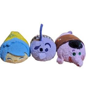 Disney Tsum Tsum Mini Bing Bong Joy Fear Lot of 3 Inside Out Movie Stuffed Plush